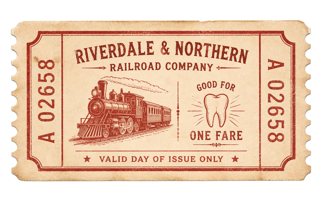 Vintage railroad ticket good for one fare